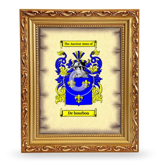 De bourbon Coat of Arms Framed - Gold